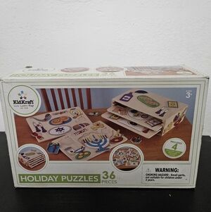 Jewish Holidays Toddler Wood Puzzles Chanukah Rosh Hashanah Passover Shabbat